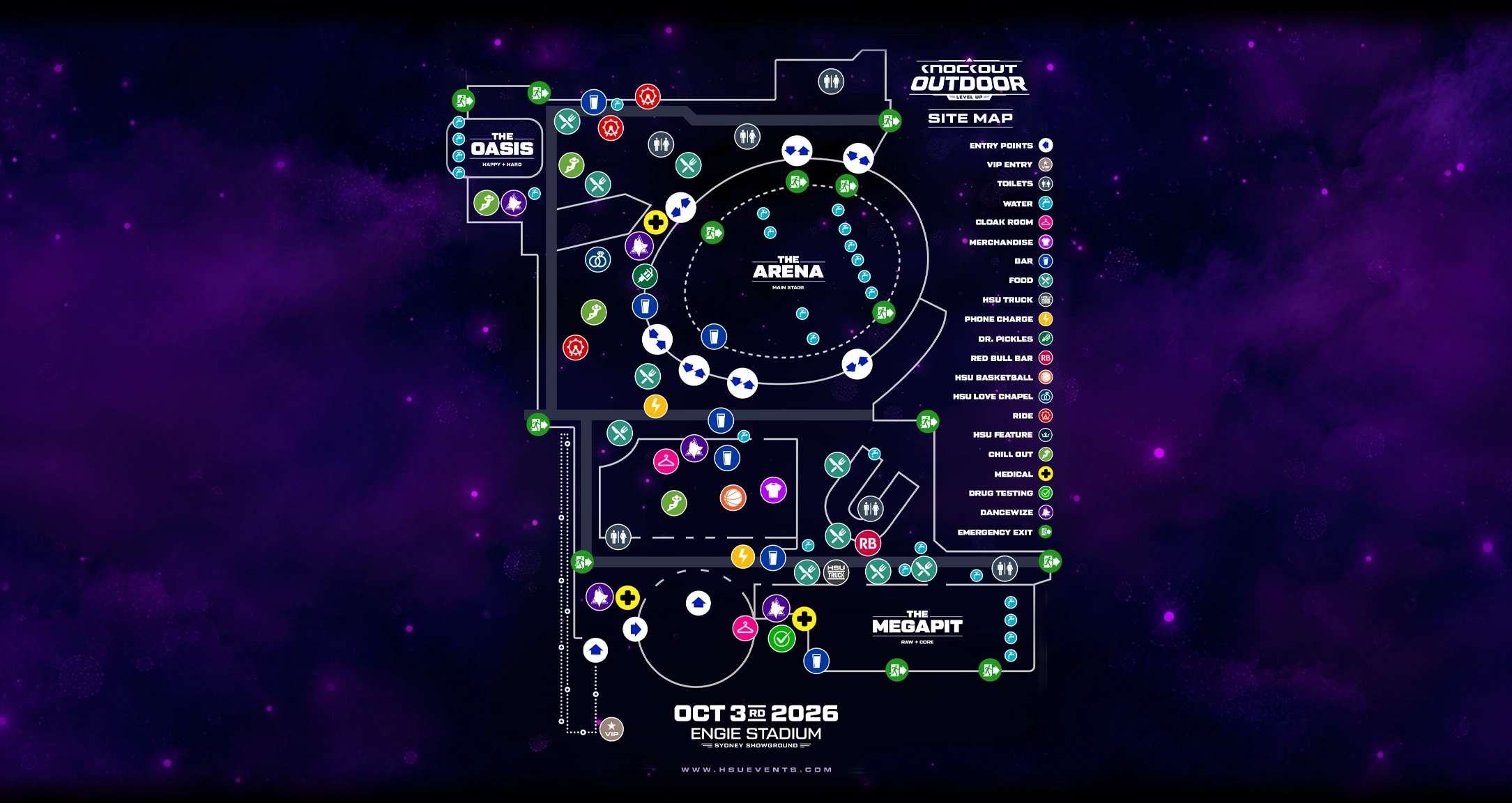 Knockout Outdoor 2026 arena map